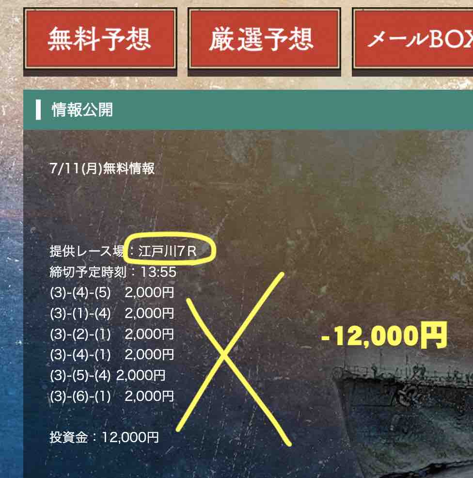大日本艇国という競艇予想サイトの無料予想・無料情報の内容・詳細